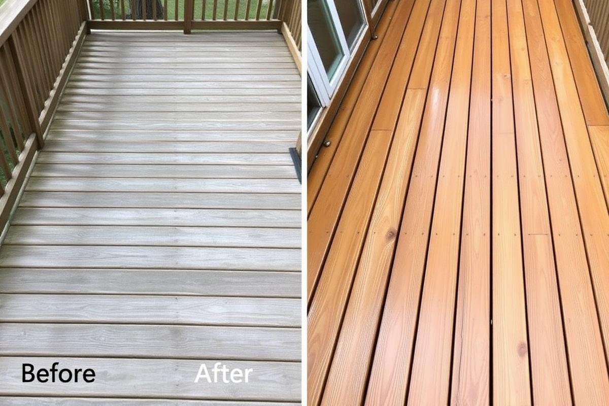 Deck Restoration before and after in Riverside